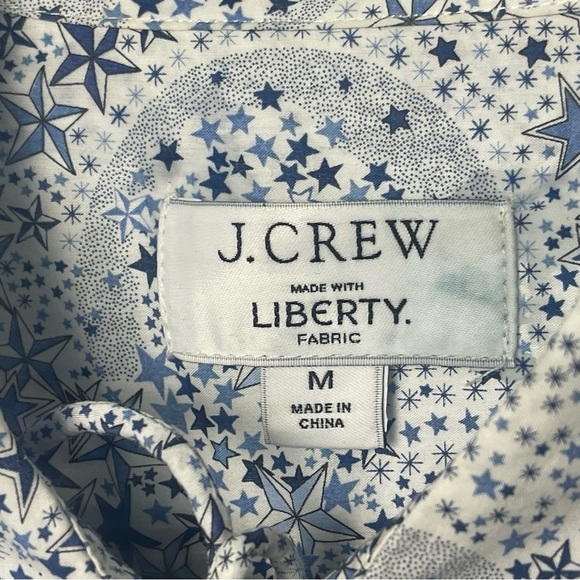 J. Crew x Liberty London Adeladja Stars Fabric, LS Blouse, Career, Fun Vibrant M - Picture 6 of 8